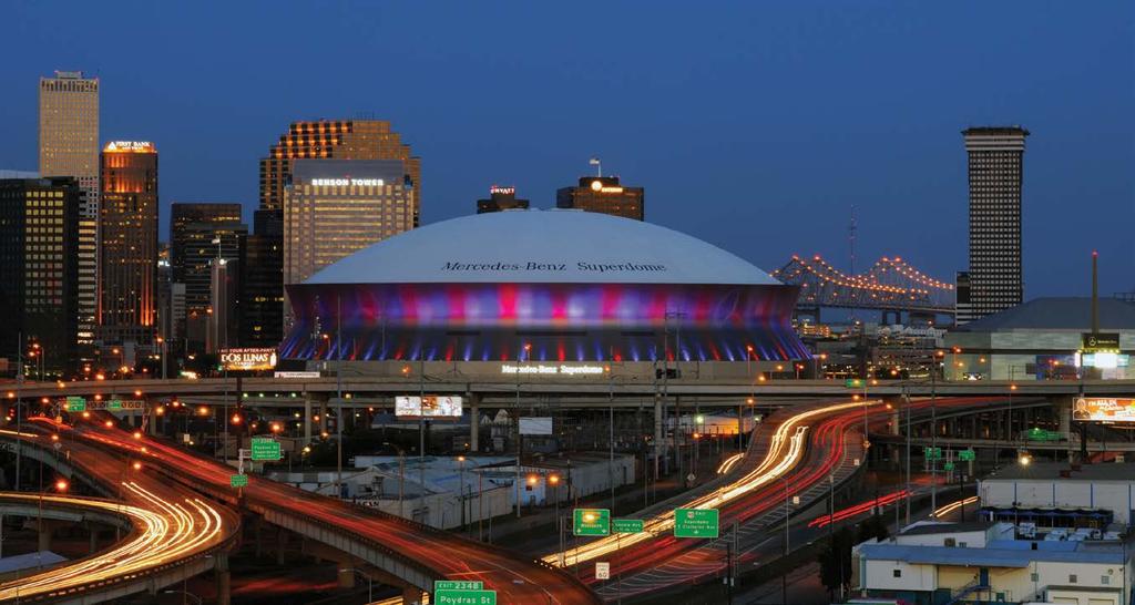 A STADIUM FOR ALL AGES For decades, the Mercedes-Benz Superdome has defined the New