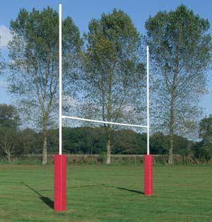 92 rugby Steel No.3 Rugby Posts Heavy Duty Rugby Posts Hinge Adaptor Hinged No.3 Steel Rugby Manufactured from steel tube and polyester powder coated white Uprights 7m long, 63.