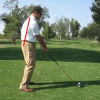 If the shoulders can move under, the golf club will stay on the path in the downswing (producing an inside to out swing).