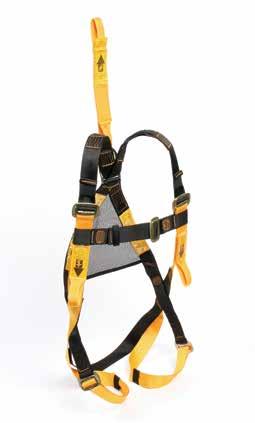 All buckles adjust easily. Chest strap keeps shoulder straps correctly located. Breathable mesh panel gives the harness form and aids in correct donning.