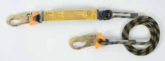 B-SAFE SHOCK ABSORBING LANYARDS Shock Absorbing Lanyards are manufactured and tested to AS/NZS 1891.1 2007 and are proven to reduce forces in a free fall arrest situation to below 6kN.