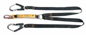 B-SAFE SHOCK ABSORBING LANYARDS (CONT D) TWIN LEG WEBBING & ELASTICISED LANYARDS ELASTICISED LANYARDS - TWIN LEG Twin Tail lanyard permits the user to move up and across to different anchoring points