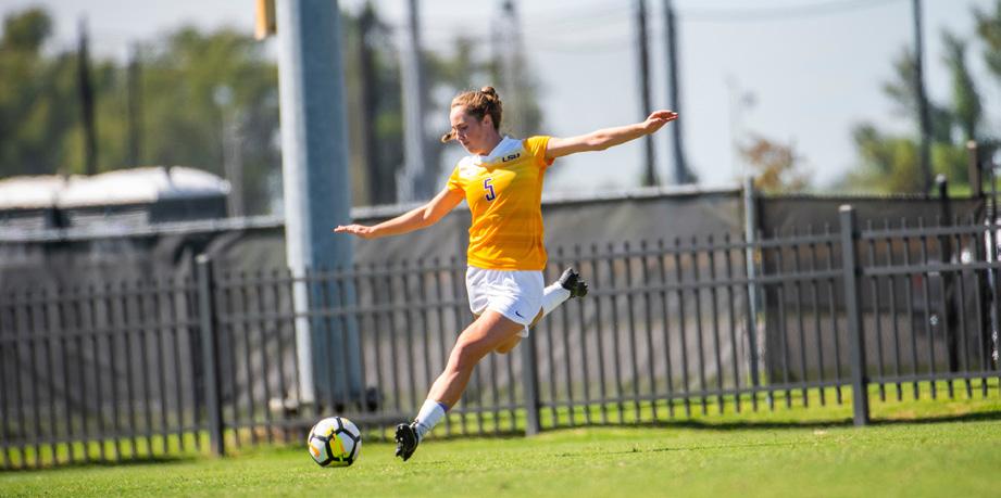 .. scored a goal against Samford... unquestionable leader of LSU s backline... helped the Tigers hold opponents scoreless for 559 minutes from Aug. 23 to Sept.