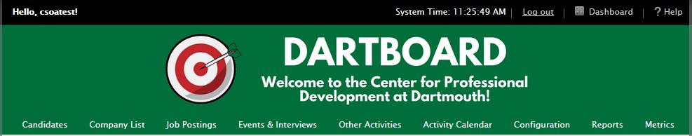 For students, DartBoard is our go-to online source for jobs and internships, job shadow opportunities, events, advising appointments, resume template/guide, and a wealth of other