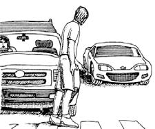 Crossing Streets Always use a marked crosswalk when available. Stop at each curb, edge of road & corner.