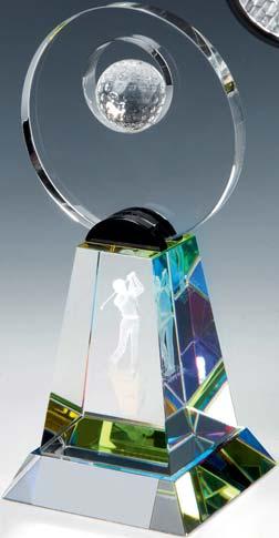 GOLF AWARDS Crystal 3D Image 164/T.