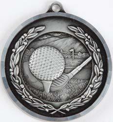 MALE GOLFER MD819 Silver MD014 Silver HIGH DEFINITION 50mm GOLF MEDALS WITH DIAMOND MILLED