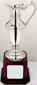 GOLF AWARDS Nickel Plated Claret Jugs SUITABLE FOR ENGRAVING ON BODY OF JUG, PLINTH BAND OR BASE PLATE