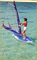 35 Dismount board in safe manner Beaching Beach windsurfer safely and