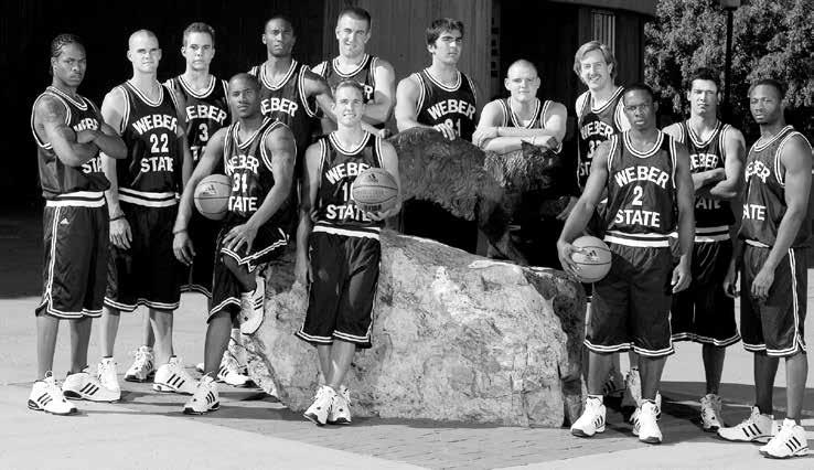 WEBER STATE UNIVERSITY YEAR-BY-YEAR GAME RESULTS 2005-06 Overall: 10-17 Big Sky: 4-10 (t7th) Home: 7-7 Road: 3-10 Front row (left to right): Terrell Stovall, Brett Cox, Nick Covington.