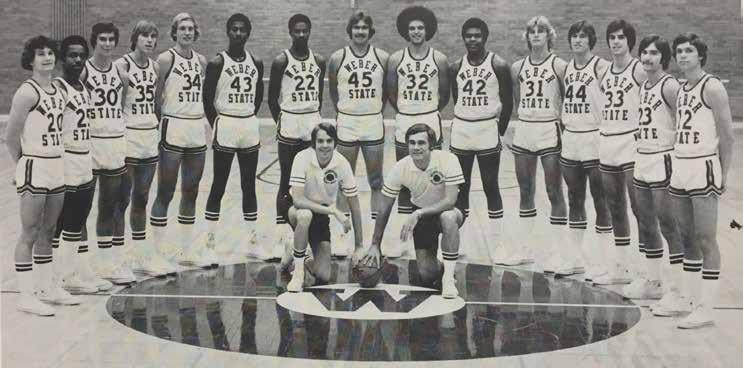 WEBER STATE UNIVERSITY YEAR-BY-YEAR GAME RESULTS 1975-76 Overall: 21-11 Big Sky: 9-5 (t1st) Home: 14-2 Road: 5-9 Neutral: 2-0 Big Sky Champions Front row (left to right): Steve Sparks (assistant