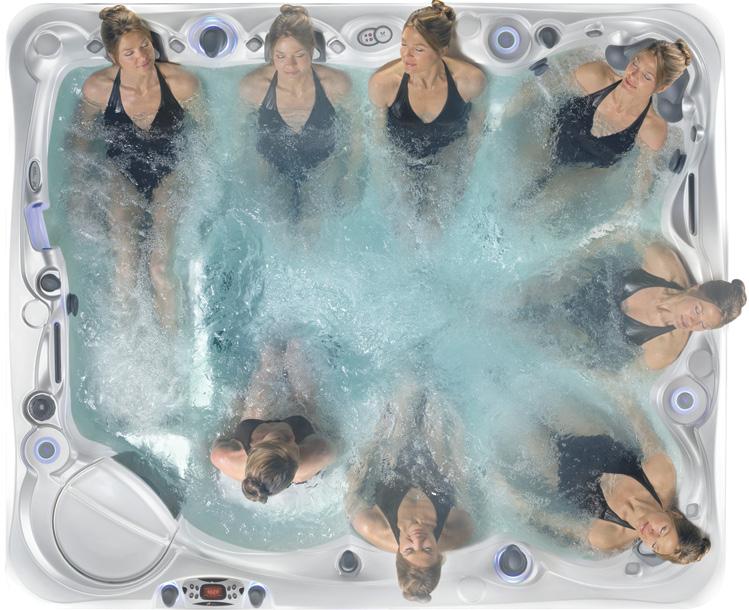 Exclusive 3 jet system innovation: Caldera Hot Tub Circuit Therapy Move from seat to seat in a Caldera hot tub and something wonderful happens.