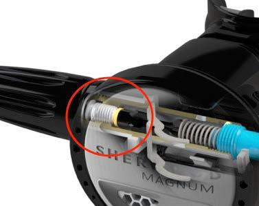 Use tool to adjust orifice (depressing purge every time tool s wheel is rotated) until leak stops but regulator is easy to purge. Cycle purge 20 to 30 times.