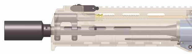 FEATURES Barrel and Gas Piston Assembly The quick-change barrel system utilizes modified AR-15/M16 barrels and requires no tools to operate allowing simple reconfiguration of barrel length or