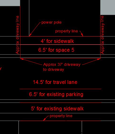 Page iv Parking Stall 5, between Pierce Street and Gateview Avenue Feasibility Score = Medium Cross Section Width: Minimal (See Figure 3) Parking Stall Length: Adequate (leaves 25 ft.