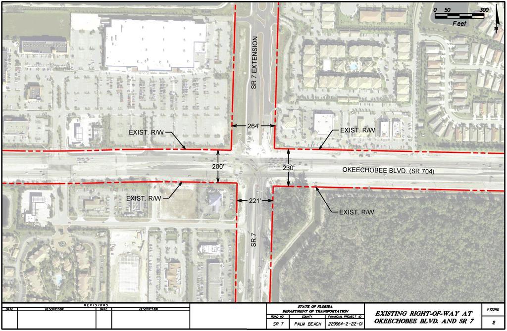 Figure 3: Existing Right of Way at SR 7 and Okeechobee