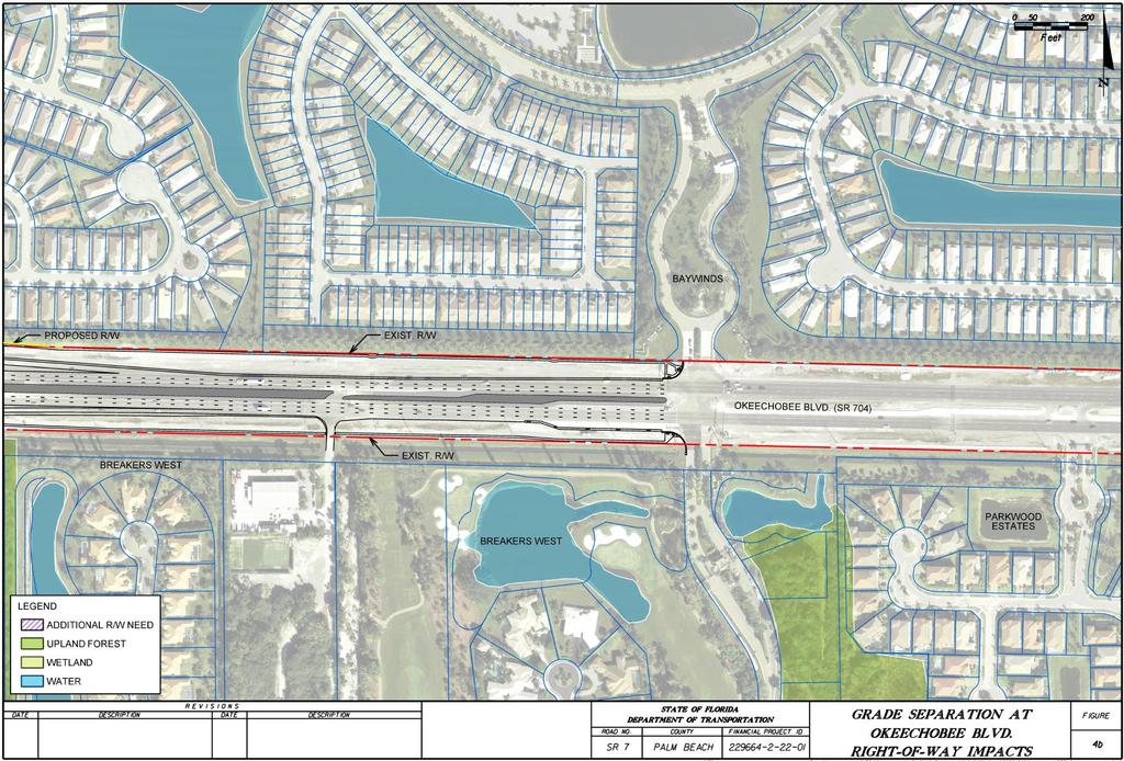 Figure 5b: Potential Grade Separation Impacts at Okeechobee Boulevard