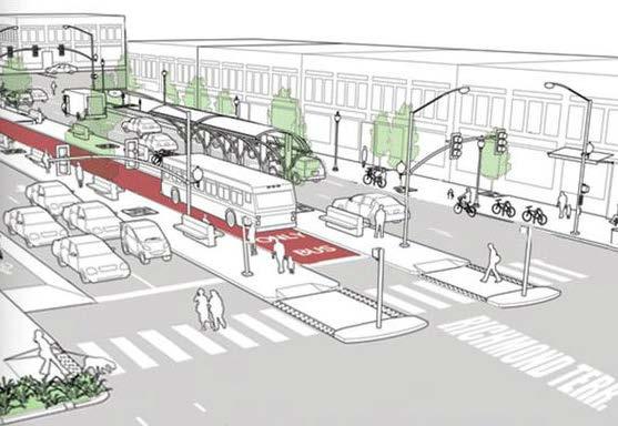 Expanding service to remaining sections of the Richmond Terrace corridor - Meeting design standards for travel lanes and