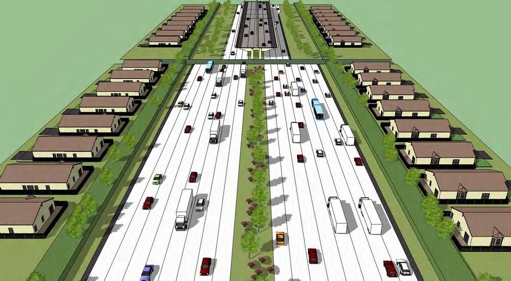 Comparison: 8 Surface Lanes with 4 Elevated Managed Lanes vs.