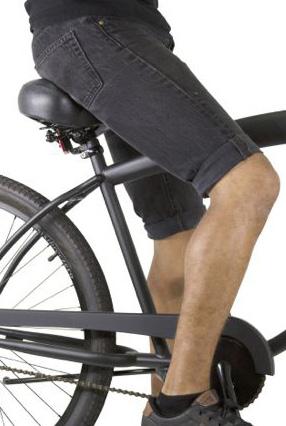 Sit on the bike and check the angle formed by your knee.