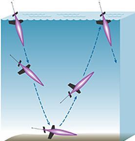 Types of AUVs buoyancy driven Vehicle changes buoyancy from positive to negative and back Attached wings cause forward motion