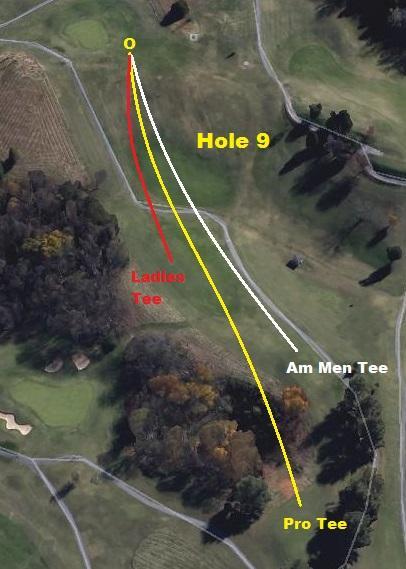 Hole 9 has multiple tees so be sure you go to the correct one.