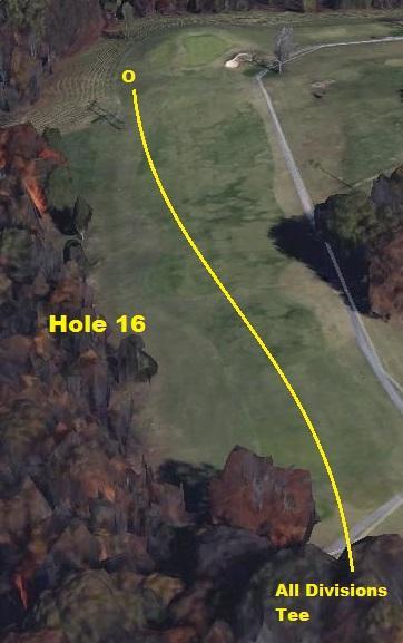 Hole 16 is a long Par 4 that will challenge you on multiple levels.