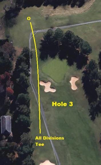Hole 3 calls for a long uphill drive to a blind pin position.