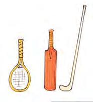 > Vary the type of hitting implement used (e.g. racquet, bat, hockey stick).