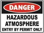 Hazardous Atmosphere "Hazardous atmosphere" means an atmosphere that may expose employees to the risk of death, incapacitation, impairment of ability to