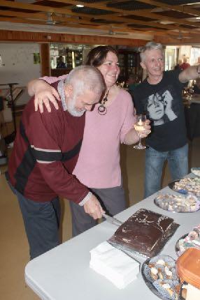 Kerri and John cut the cake!