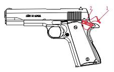 Zenith Firearms Come Shoot the Quality 5. OVERVIEW OF SAFETY MECHANISMS Your Tisas pistol is equipped with a grip safety.