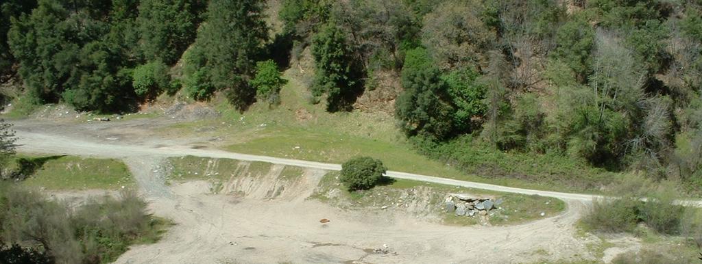 Figure 4.5-3. View of take-out location from Forebay Road. 4.5.3 Other Access The Camino Reach is very remote with steep canyon walls.