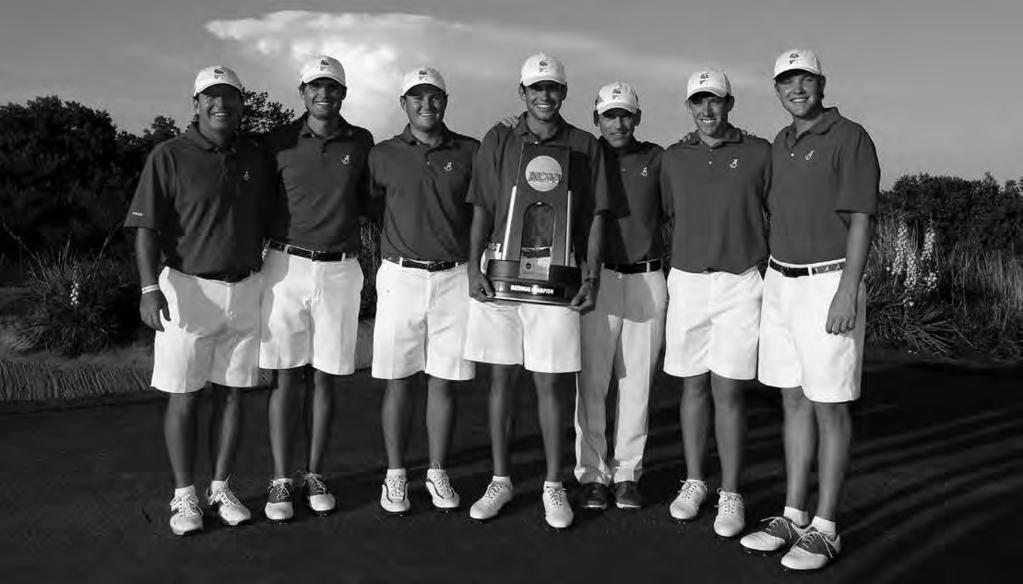 2014 NCAA CHAMPIONS 2014 NATIONAL CHAMPIONS Alabama became the second school since the mid-1980s to win back-to-back NCAA Men s Golf Championships, with a 4-1 win over second-ranked Oklahoma State in