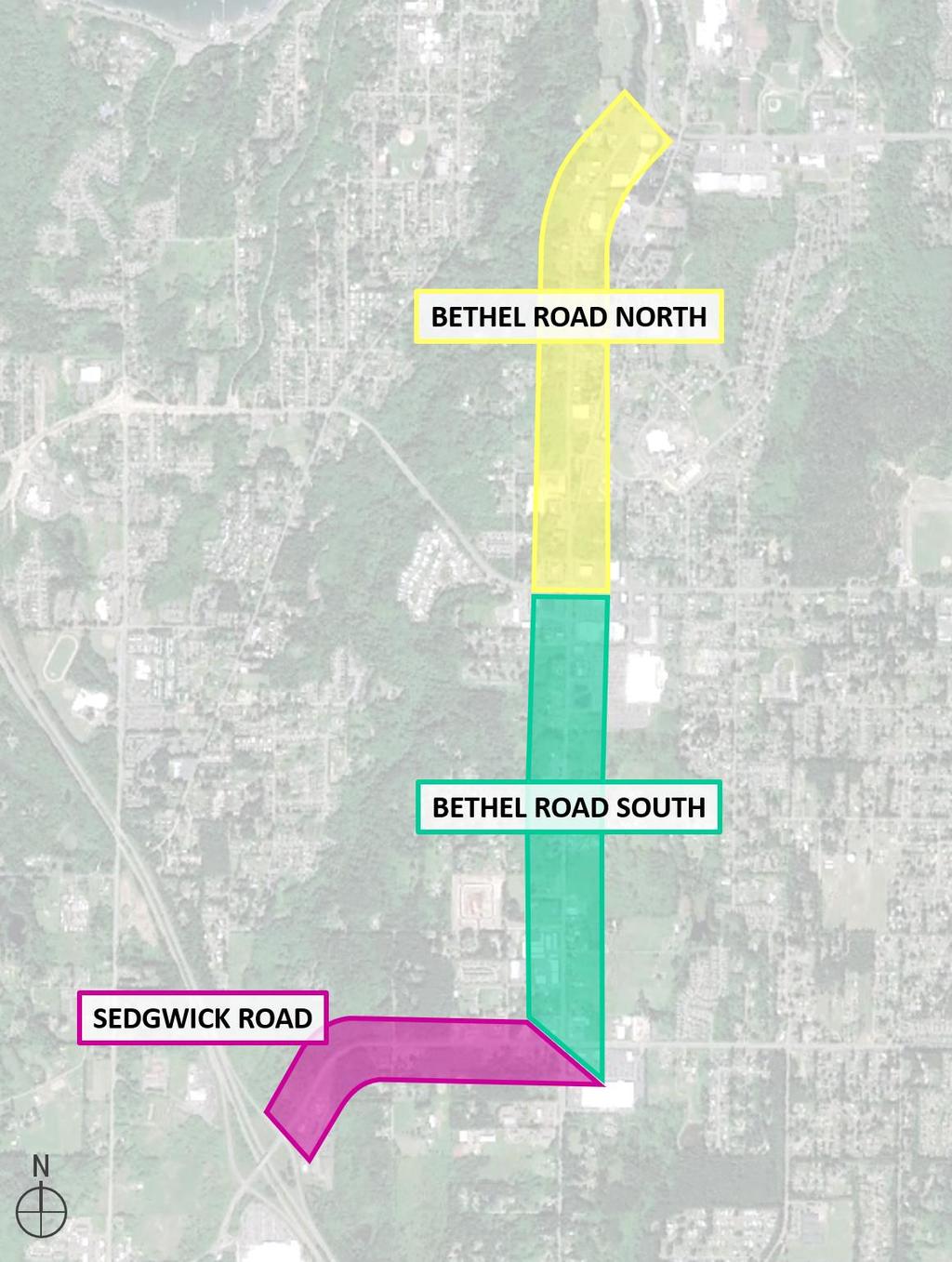 PREFERRED ALTERNATIVE STREET CHARACTER INTERSECTION CONTROL ACCESS MANAGEMENT Bethel Road North (Mile Hill Dr to Lincoln Ave) Bethel Road South (Lund Ave to Sedgwick Rd) Sedgwick Road (SR 16 to
