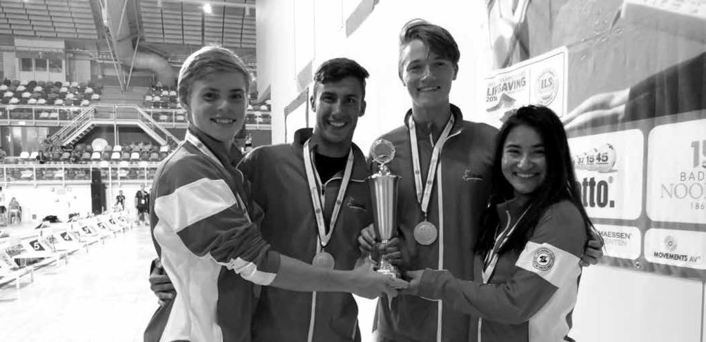 SERC Gold Medal National Youth Team athletes, from left: McLean Reid (ON), Aidan Donald (AB), Levi Peek (AB) and Danielle Chang (AB).
