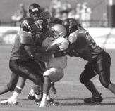 26 Jermaine HARRINGTON 48 RUNNING BACK 5 11 175 SO.-SO. CHERAW, S.C.-CHERAW 2003: Saw action in eight games for the Chants, all in a reserve role... Had 12 carries for 21 yards on the season.