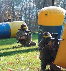 paintball markers. During your two hours at the Hershey Outfitters paintball courses, you will participate in a series of timed games.