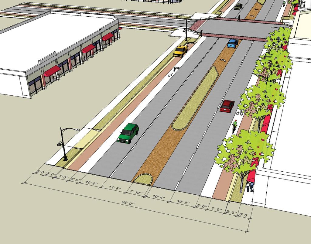 2.2 STREET DESIGN: PLANNED COMMERCIAL ARTERIAL Design Element Design/Operating Speed Typical 35 mph without parking; 30 mph with parking Number of Travel Lanes (per 2 direction) Travel Lane