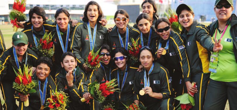 16th Asian Games 2010 at Guangzhou Pakistan women s team makes the nation proud Our girls clinch surprise gold while men finish with bronze The Pakistani women cricketers wrapped themselves in glory