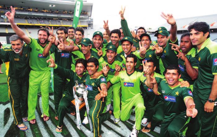 The victorious Pakistan squad celebrates series win great for bonding ODI Series 1st ODI: New Zealand v Pakistan at Wellington - Jan 22, 2011 Pakistan 124 (Misbah 50, Southee 5-33) lost to New