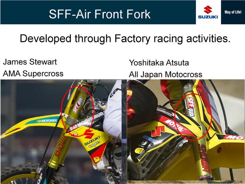 Development of the air front fork was done