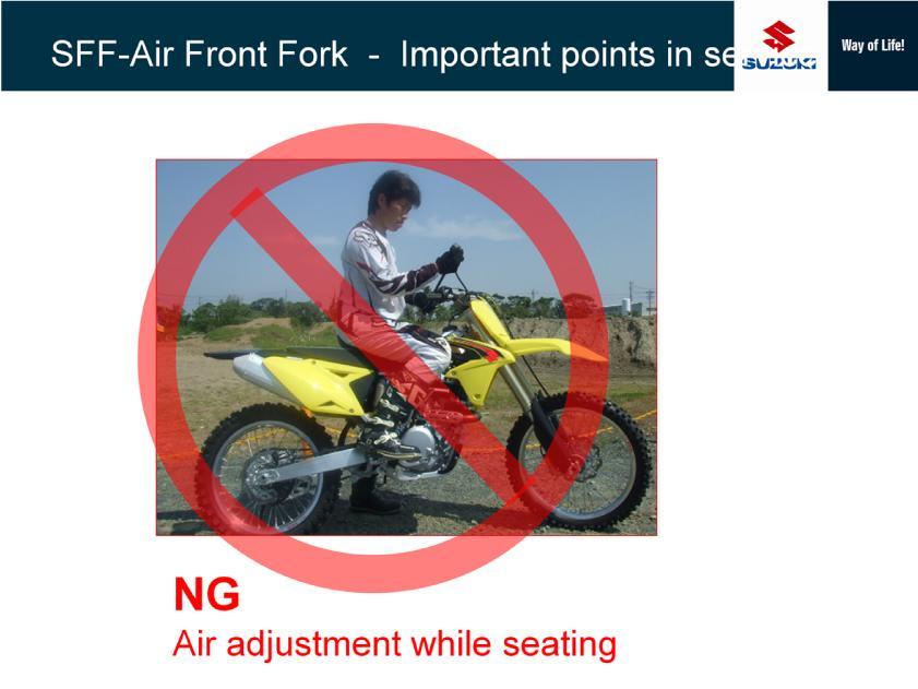 Air adjustment in this condition