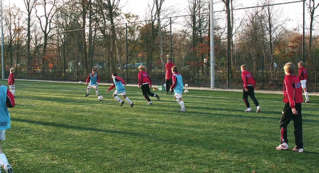 Youth training session outnumbered team or work with small goals or line football. This will teach youth player to choose between moving towards the ball and going deep.
