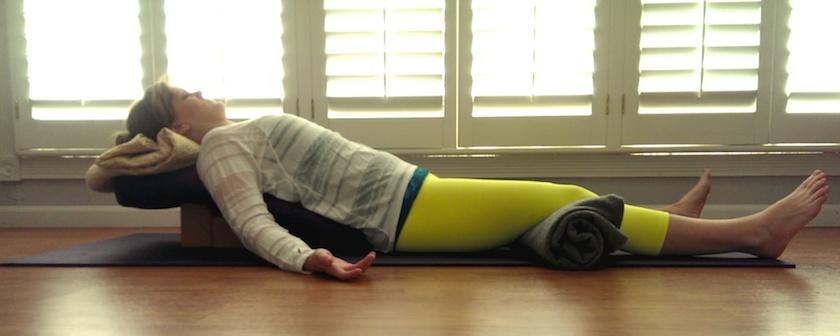 A Restorative Practice for One Stressed Out Yogini. In any of the postures below, if your joints are floating in the air (elbows, knees, ankles, etc.