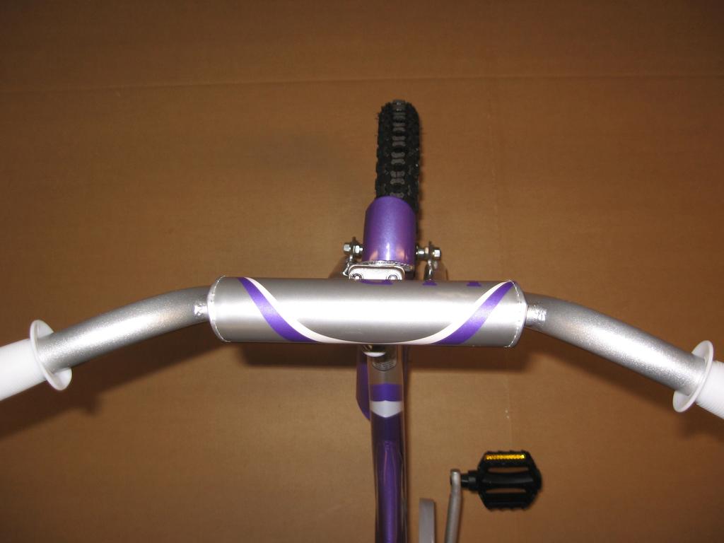 Insert the handlebar stem into the head tube. You may need to loosen the stem bolt slightly. Make sure to insert the stem past the minimum insertion line and then adjust to the desired height.