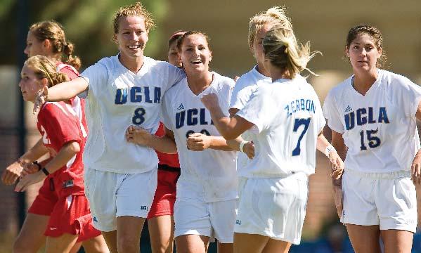 Record vs. Opponents Players celebrate a goal during a match against New Mexico in 2008.