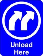 The arrows indicate the direction to take once you unload from