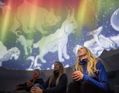 Continue your experience outside with the dark sky astronomer experience: a guided tour of stars, planets, galaxies, meteors and auroras in all their glory in Jasper National Park, one of the World s