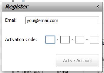 Once registered your license is locked to this account. Enter the email you used to purchase the software and the Activation Code email to you.